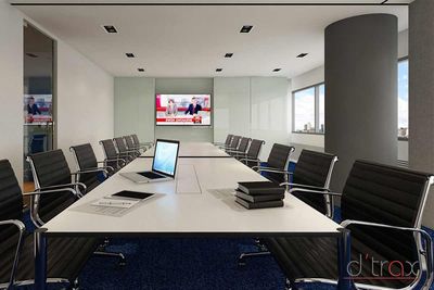Warm Corporate IT Boardroom